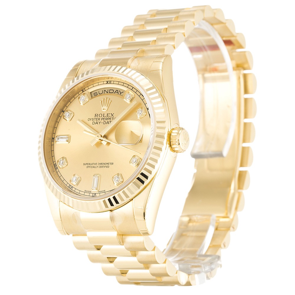 Rolex Day-Date 118238 Mens 36 MM Automatic Gold and Diamonds Watch Rolex Day-Date 118238 Mens 36 MM Automatic Gold and Diamonds Watch