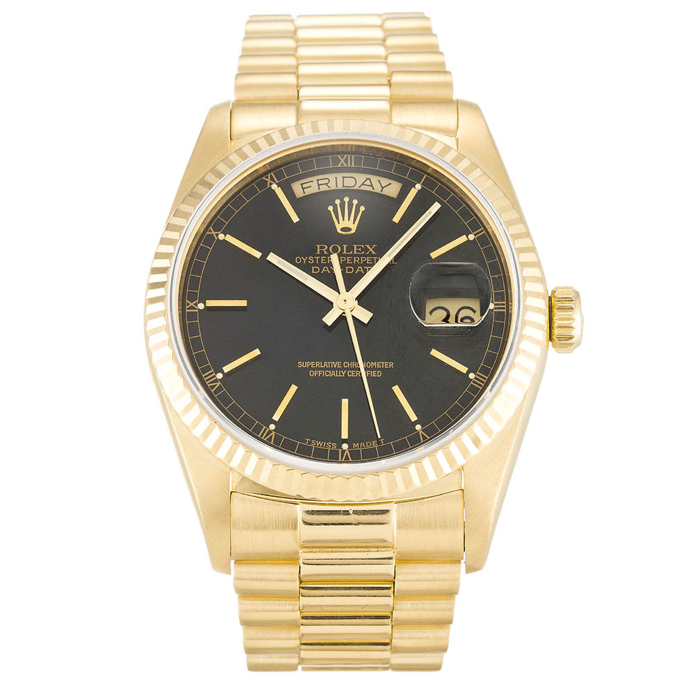 Rolex Day-Date 1803 36 MM Automatic Mens Champagne Baton Watch Rolex Day-Date 1803 36 MM Automatic Mens Champagne Baton Watch