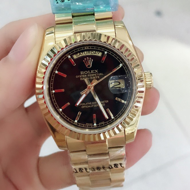 Rolex Day-Date 1803 36 MM Automatic Mens Champagne Baton Watch Rolex Day-Date 1803 36 MM Automatic Mens Champagne Baton Watch