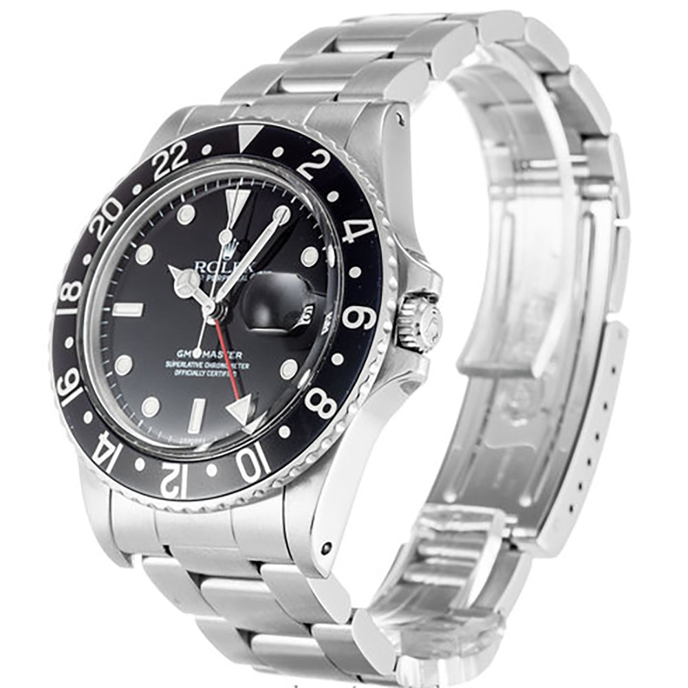 Rolex GMT Master 16750 Mens 40 MM Black Automatic Steel Watch Rolex GMT Master 16750 Mens 40 MM Black Automatic Steel Watch