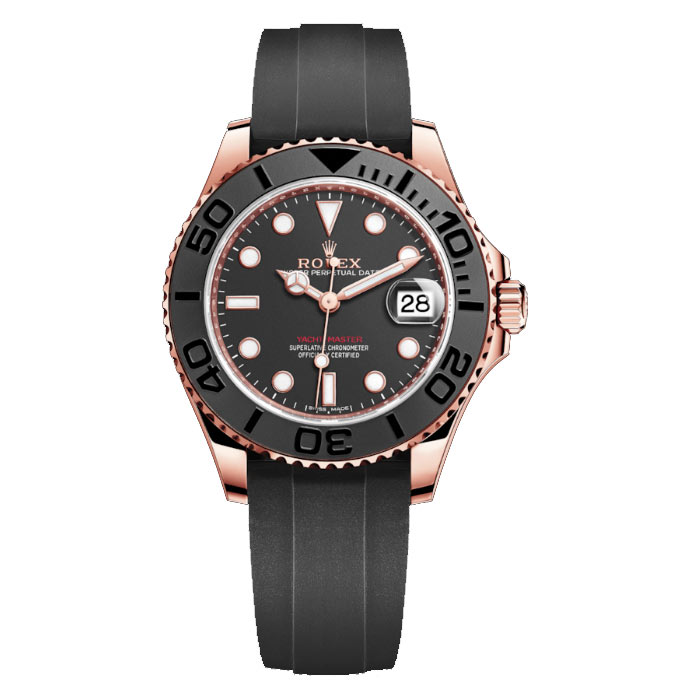 Rolex Yacht-Master 268655 Mens 37 MM Black Stainless Steel Rolex Yacht-Master 268655 Mens 37 MM Black Stainless Steel