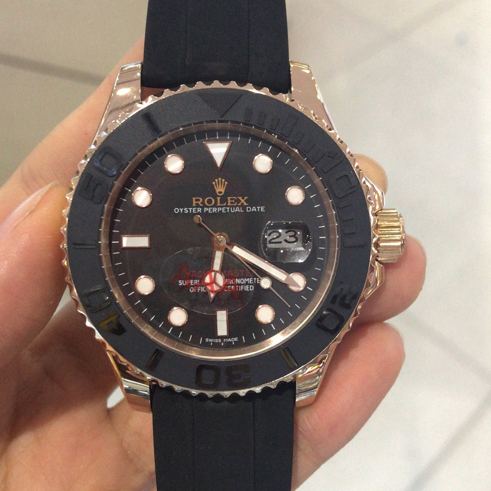 Rolex Yacht-Master 268655 Mens 37 MM Black Stainless Steel Rolex Yacht-Master 268655 Mens 37 MM Black Stainless Steel