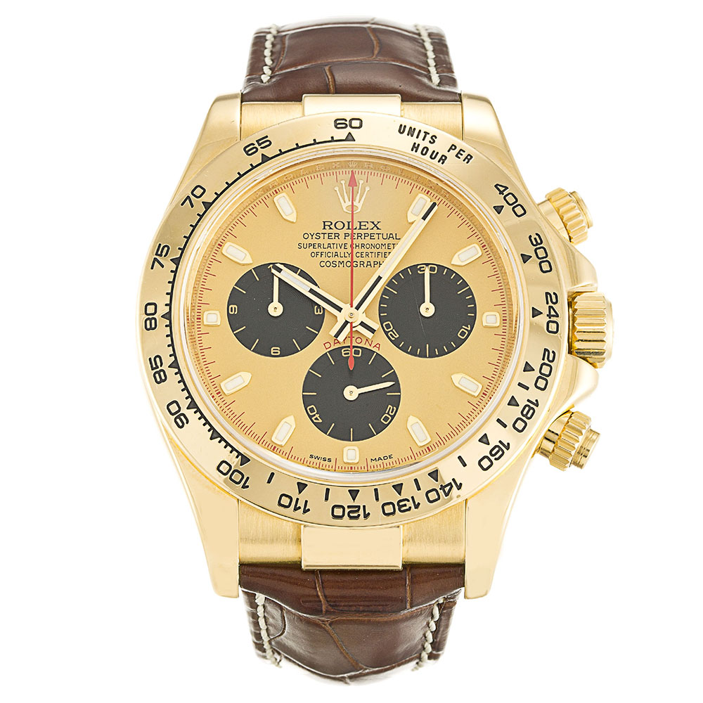 Rolex Daytona 116518 Mens 40 MM Automatic Gold/Brown Leather Watch Rolex Daytona 116518 Mens 40 MM Automatic Gold/Brown Leather Watch