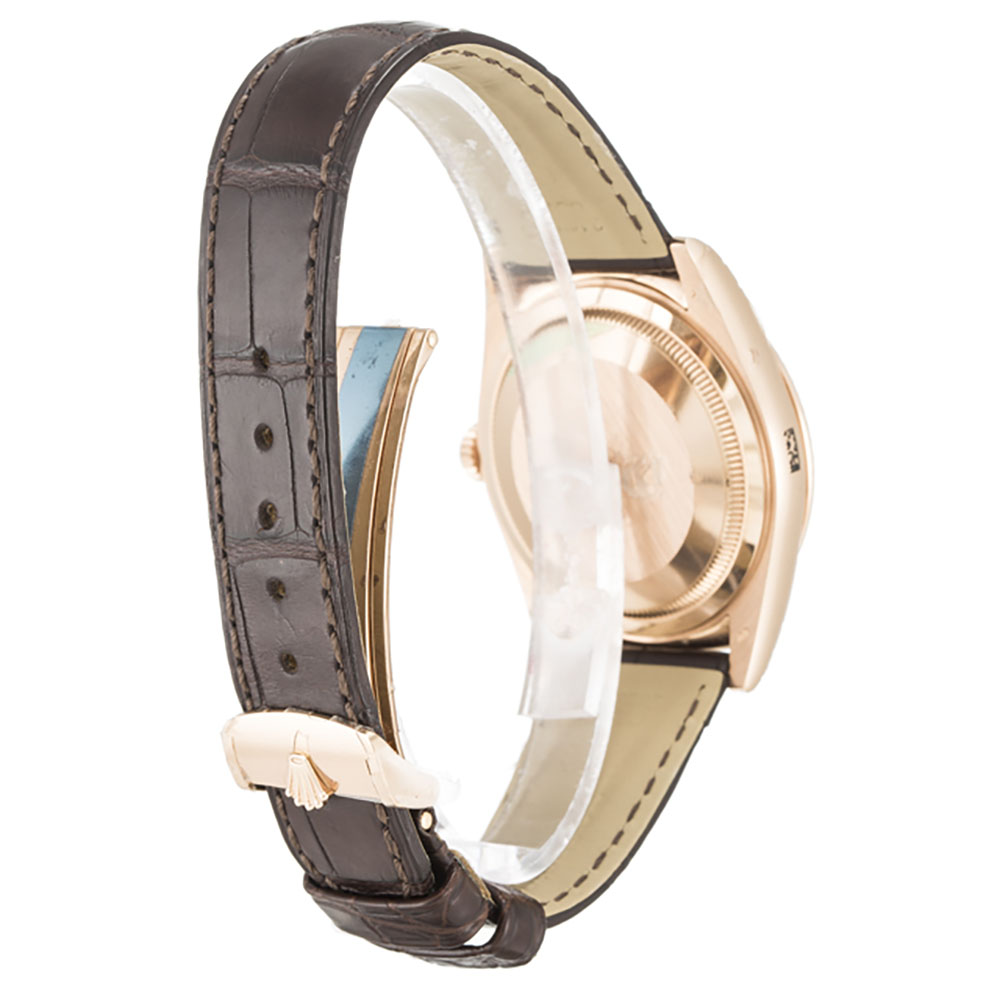 Rolex Day-Date 118135 Mens 36 MM Automatic Chocolate Baton Watch Rolex Day-Date 118135 Mens 36 MM Automatic Chocolate Baton Watch