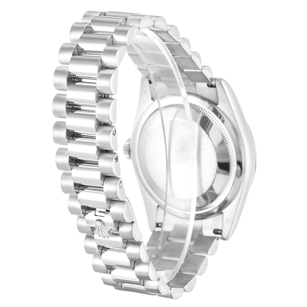 Rolex Day-Date 118209 Mens 36 MM Automatic Silver Diamond Steel Watch Rolex Day-Date 118209 Mens 36 MM Automatic Silver Diamond Steel Watch