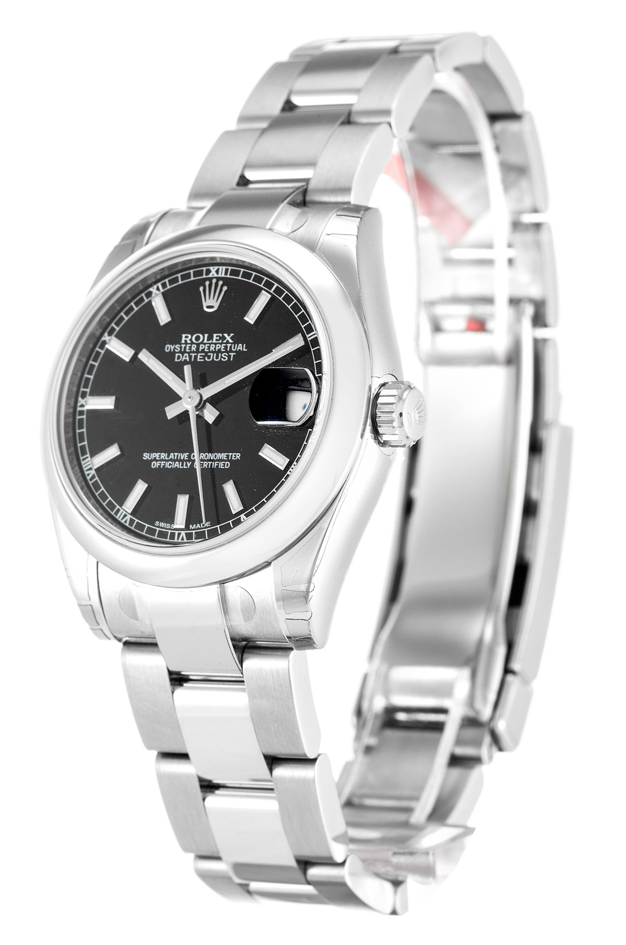 Rolex Datejust 178240 Ladies 31 MM Automatic Black Baton Steel Watch Rolex Datejust 178240 Ladies 31 MM Automatic Black Baton Steel Watch