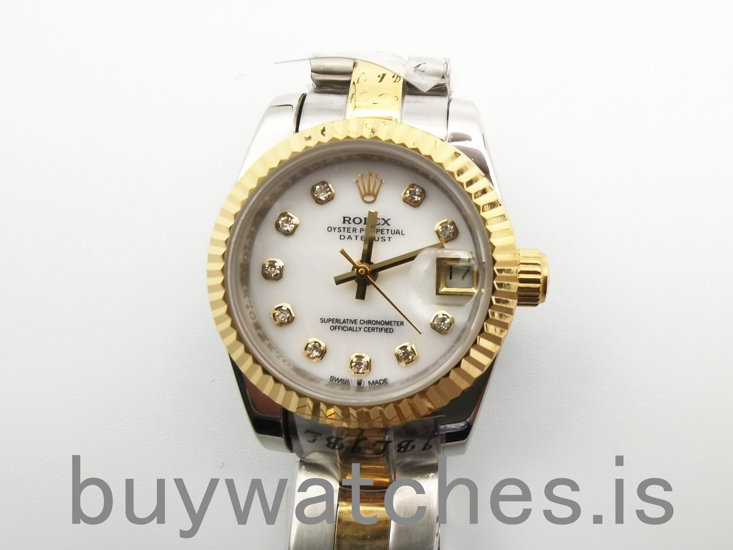 Rolex Datejust 116233 Fluted 18K Gold Two Tone Oyster Watch 36 White Diamond Dial Rolex Datejust 116233 Fluted 18K Gold Two Tone Oyster Watch 36 White Diamond Dial