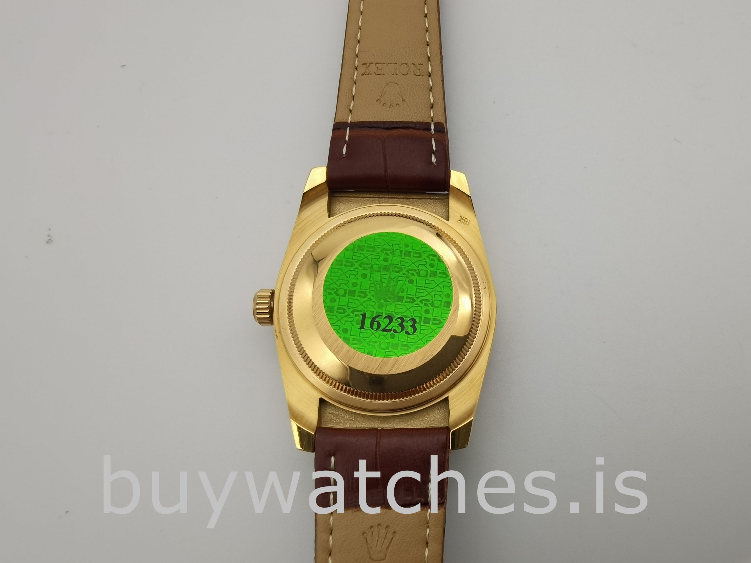 Rolex Day-Date 1503 Unisex Gold Crocodile Skin 34 mm Automatic Watch Rolex Day-Date 1503 Unisex Gold Crocodile Skin 34 mm Automatic Watch