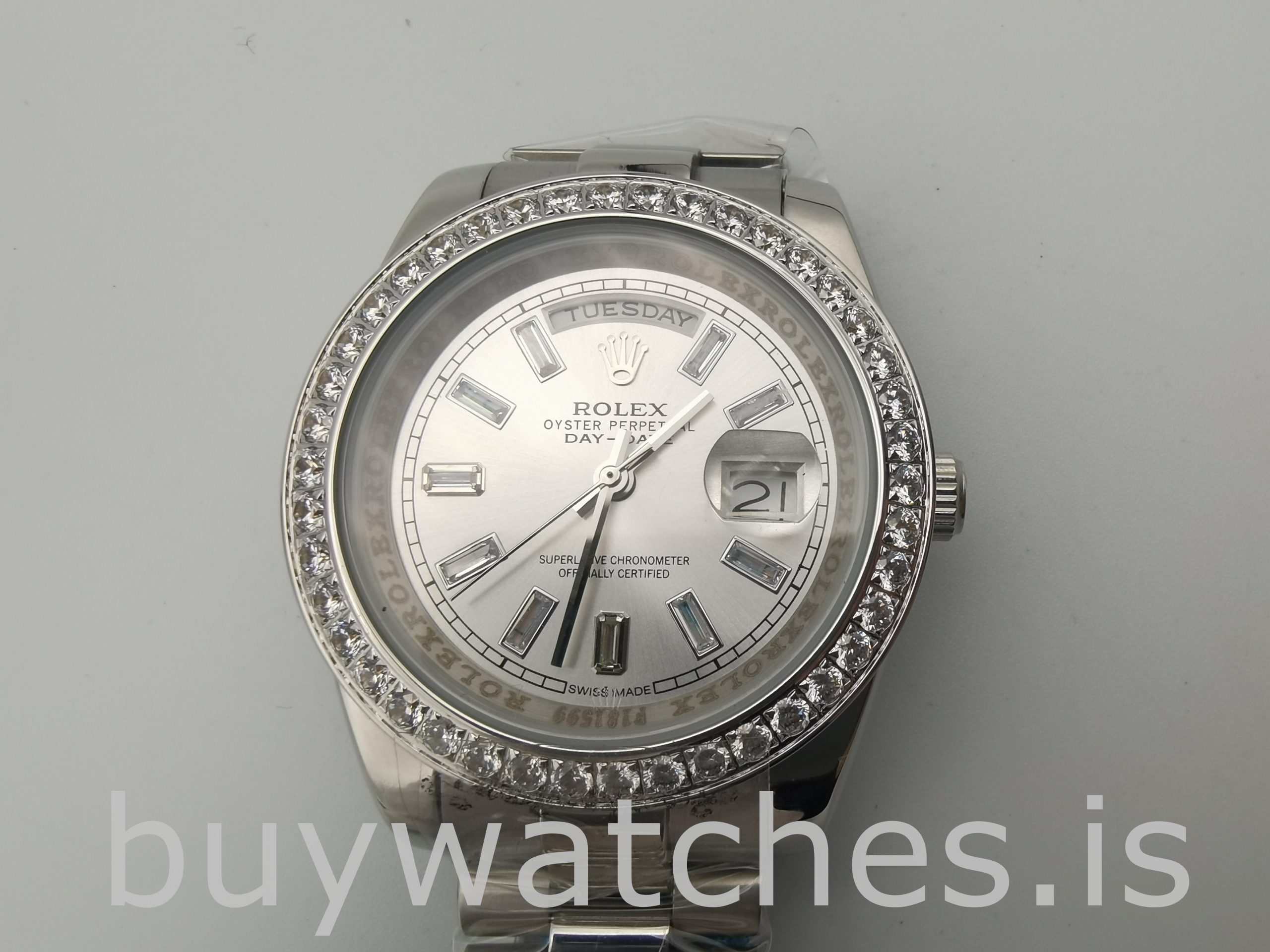 Rolex Day-Date 228349RBR Silver Dial 40mm Men's Automatic Watch Rolex Day-Date 228349RBR Silver Dial 40mm Men's Automatic Watch