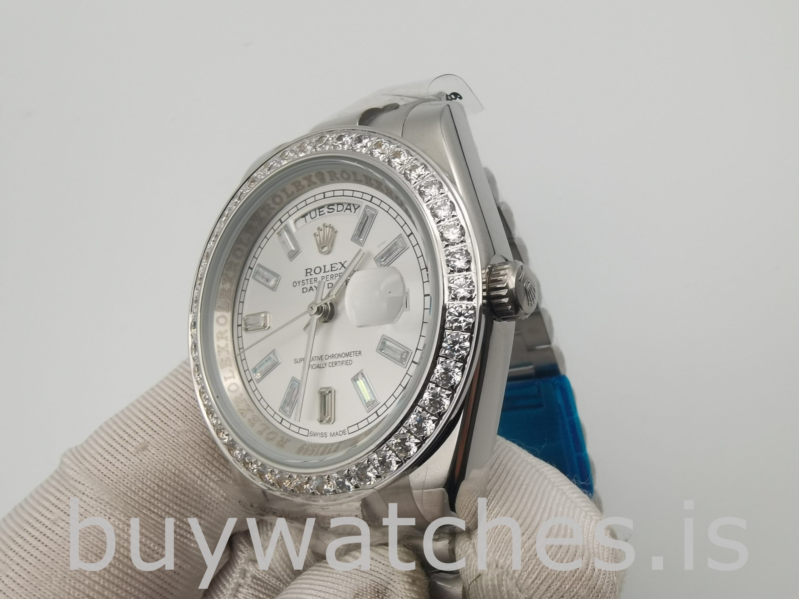 Rolex Day-Date 228349RBR Silver Dial 40mm Men's Automatic Watch Rolex Day-Date 228349RBR Silver Dial 40mm Men's Automatic Watch
