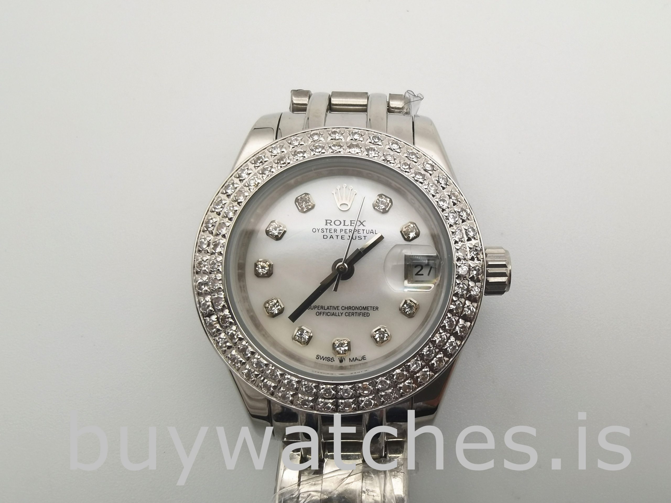 Rolex Datejust 81339 White Dial 34mm Ladies 31 Jewels Automatic Watch Rolex Datejust 81339 White Dial 34mm Ladies 31 Jewels Automatic Watch