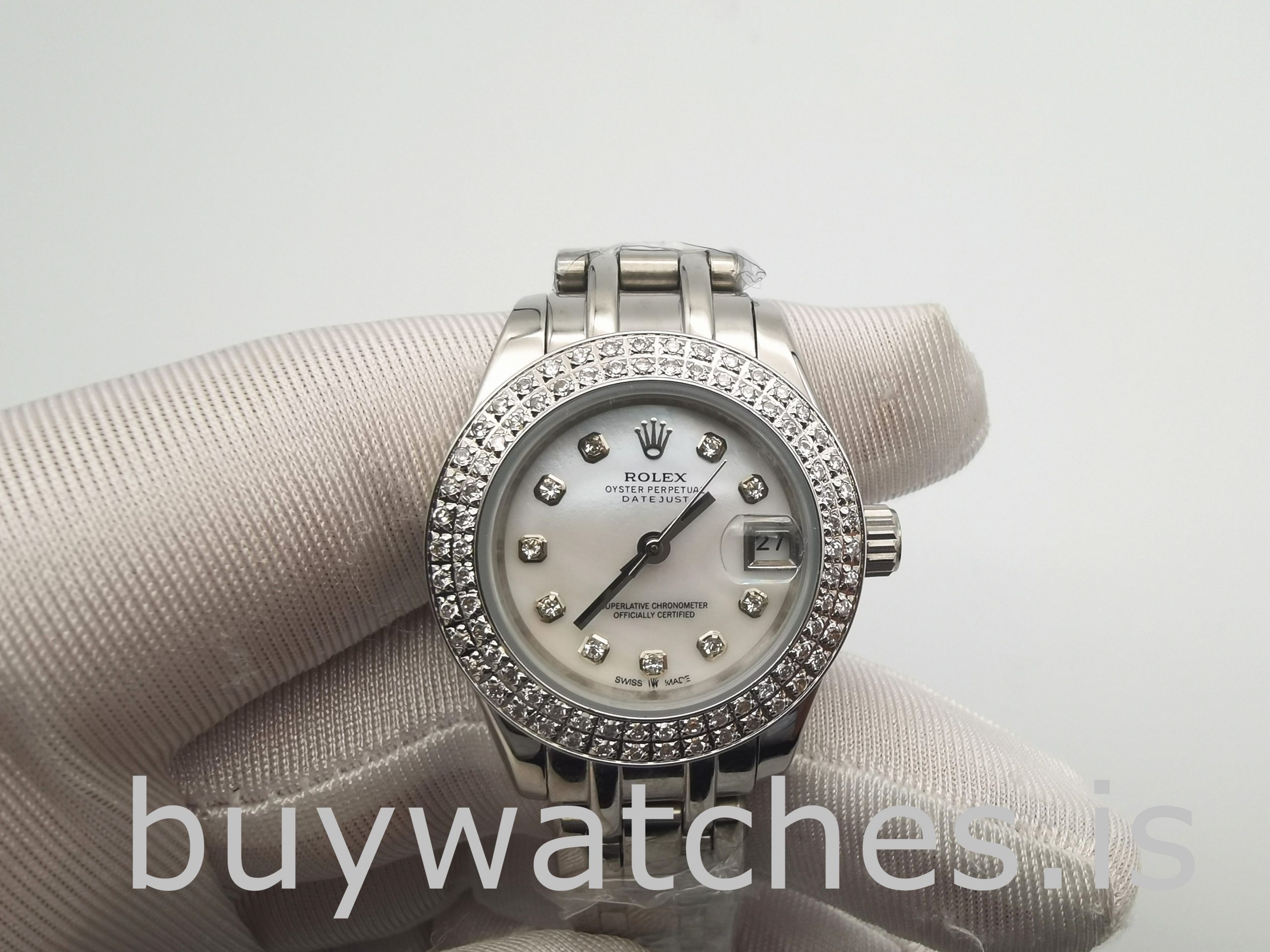Rolex Datejust 81339 White Dial 34mm Ladies 31 Jewels Automatic Watch Rolex Datejust 81339 White Dial 34mm Ladies 31 Jewels Automatic Watch
