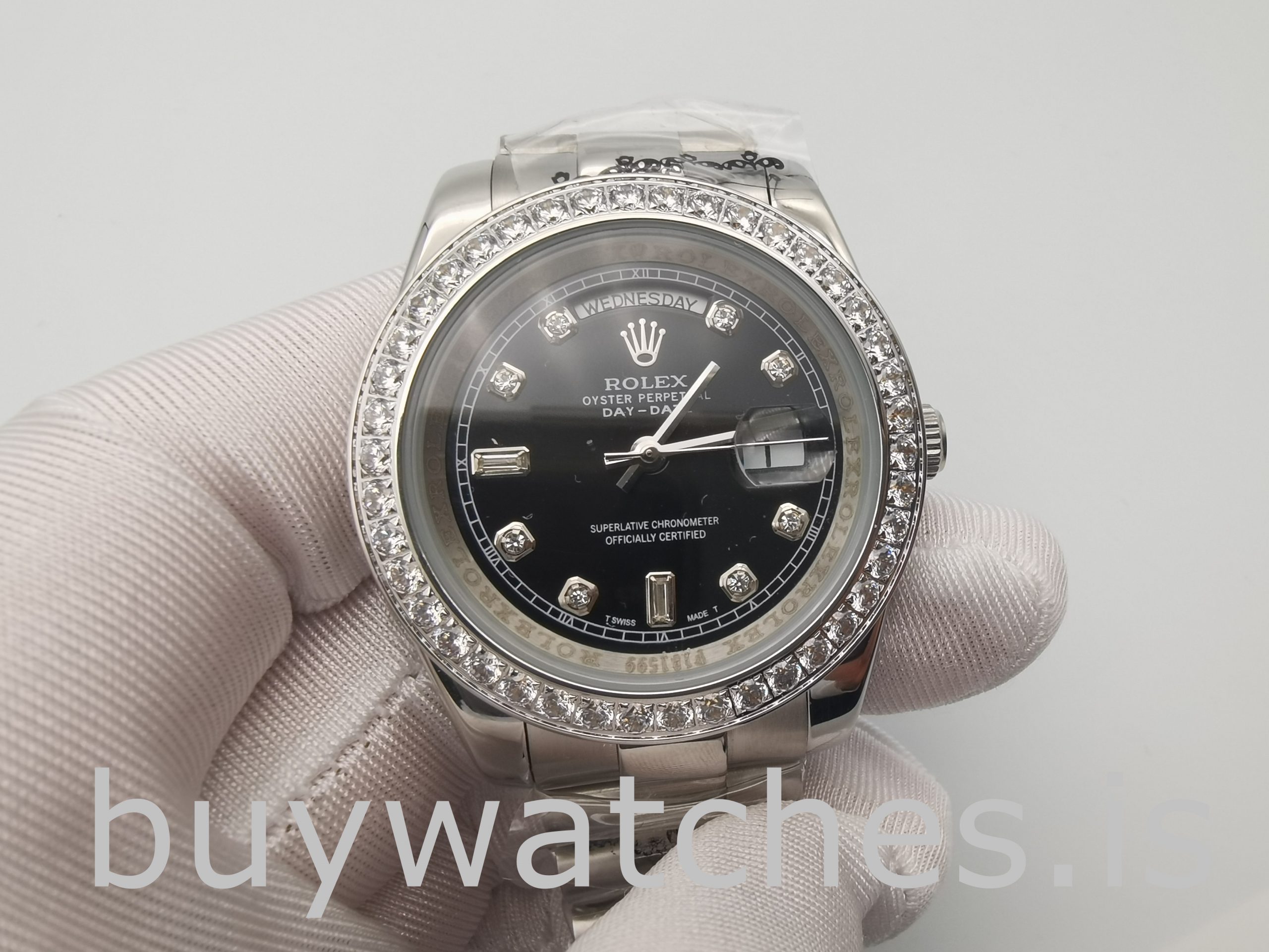 Rolex Day-Date 228349rbr Men's 40mm Black Dial Automatic Watch Rolex Day-Date 228349rbr Men's 40mm Black Dial Automatic Watch