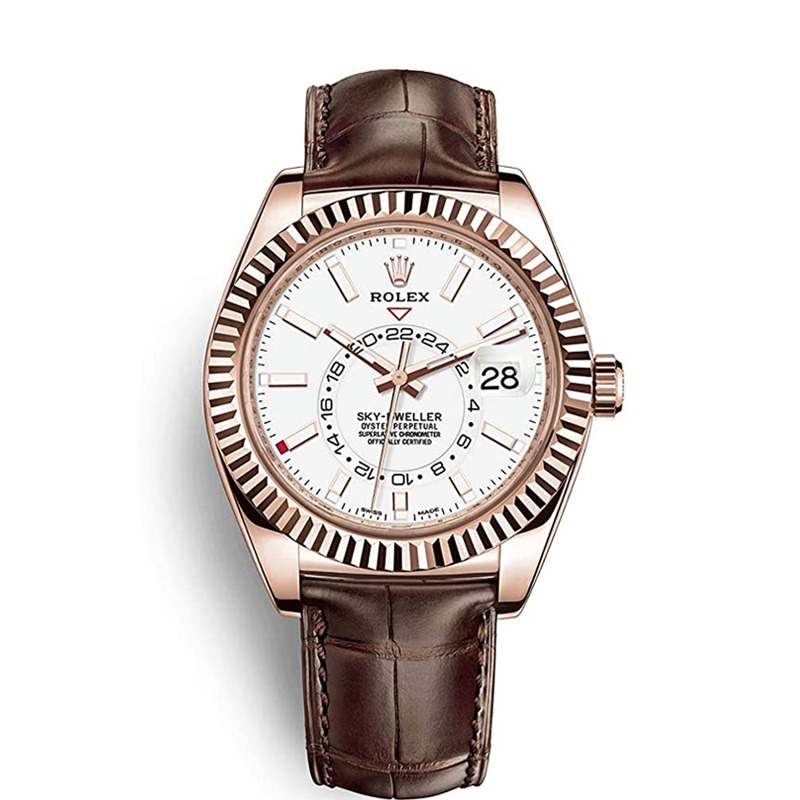Rolex Sky-Dweller 326135 White 42mm Brown Solid Automatic Watch Rolex Sky-Dweller 326135 White 42mm Brown Solid Automatic Watch