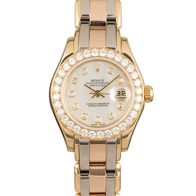 Rolex Datejust 80299 Ladies 18k Gold Automatic 29mm White Dial Watch Rolex Datejust 80299 Ladies 18k Gold Automatic 29mm White Dial Watch