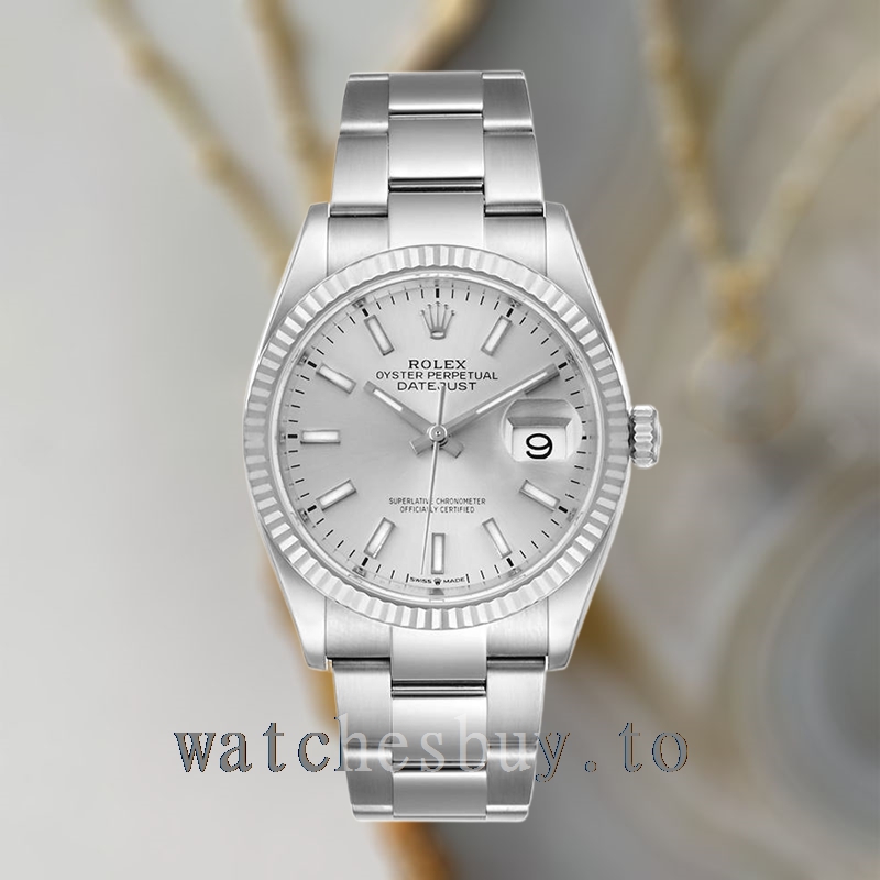 Rolex Datejust 126234SSO Men's Silver-tone Oysterlock 36mm - Image 2