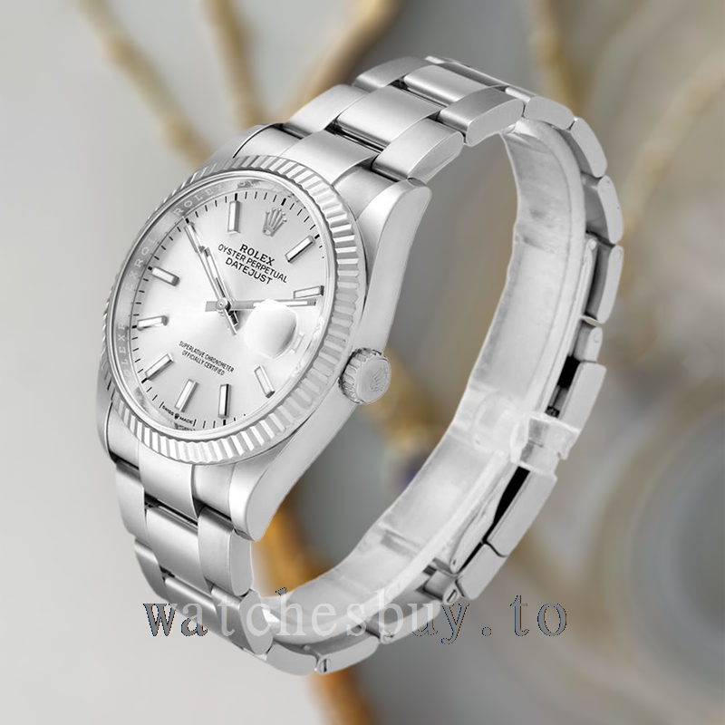 Rolex Datejust 126234SSO Men's Silver-tone Oysterlock 36mm - Image 3