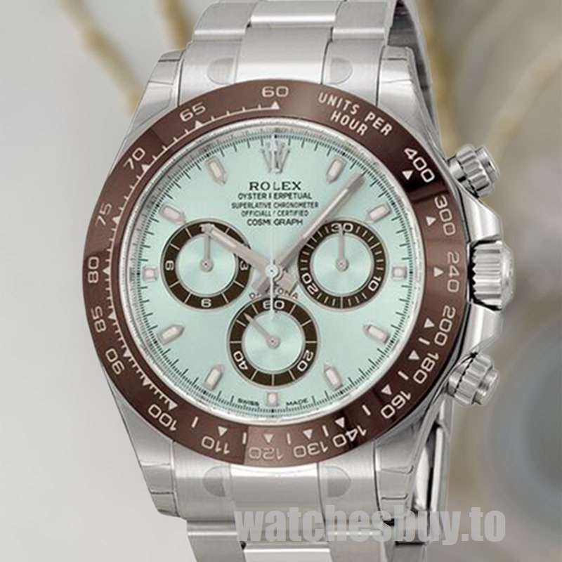 Rolex Daytona Men's 116506IBLSO 40mm Silver-tone Bracelet