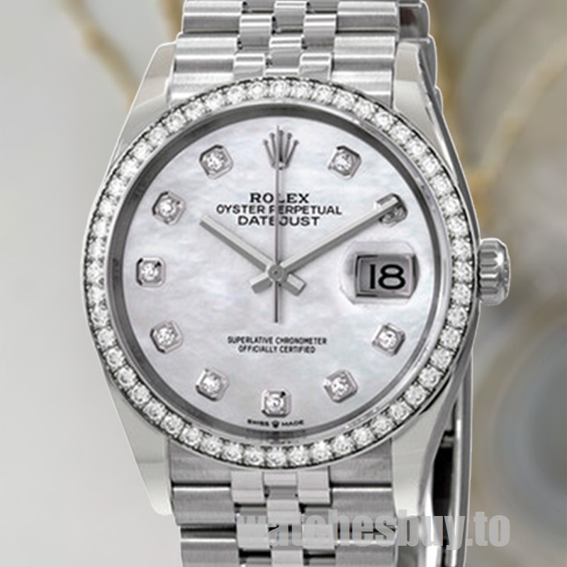 Rolex Datejust m126284rbr-0011 Ladies 36mm Mother of Pearl Dial