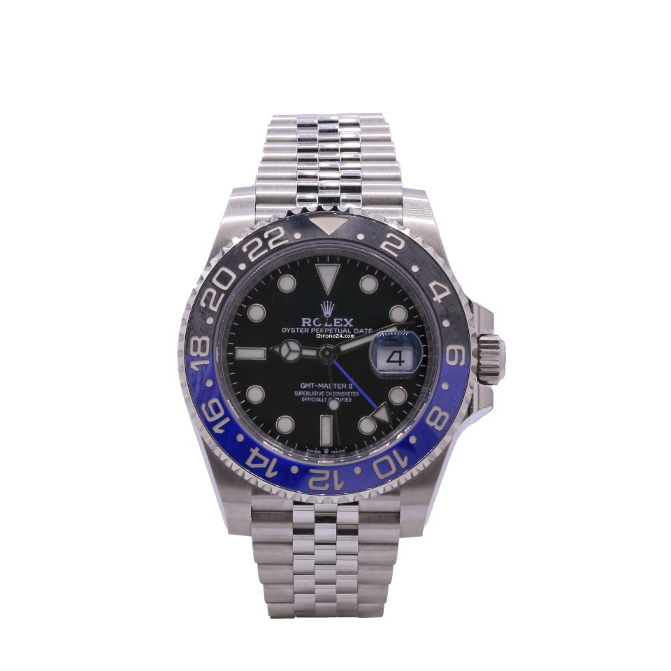 Buy Replica Rolex GMT-Master II Batman, 40mm Stainless Steel, Black dial, 126710BLNR