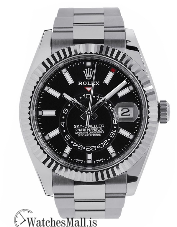 Rolex-Sky-DwellerStainless-Steel-Fluted-Bezel-Black-Dial-42MM-Watch-326934