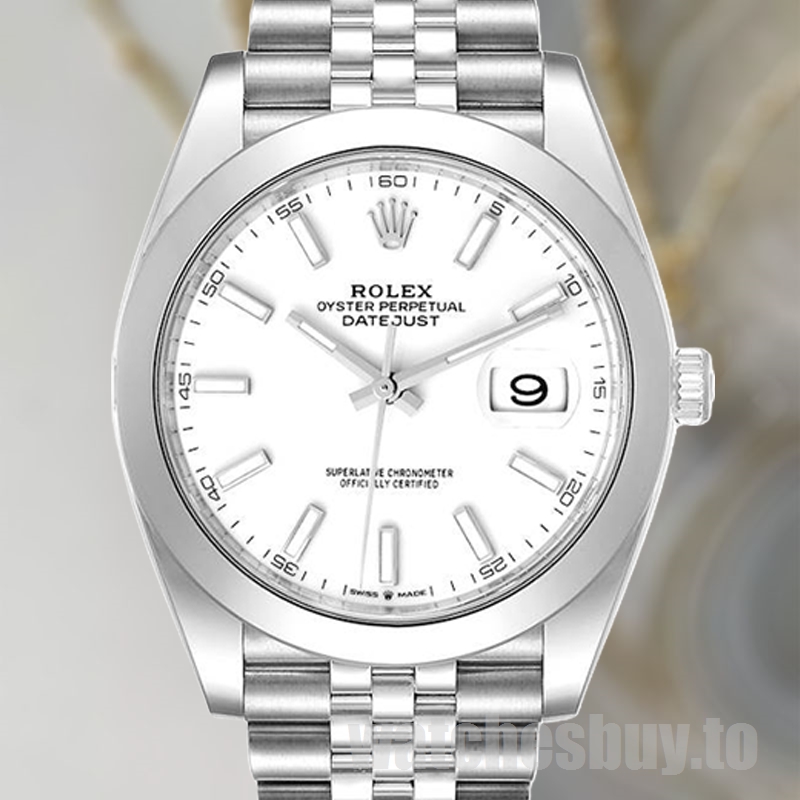 Rolex Datejust Men's 41mm m126300-0006 Silver-tone Jubilee Bracelet