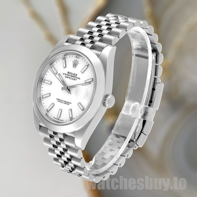 Rolex Datejust Men's 41mm m126300-0006 Silver-tone Jubilee Bracelet - Image 3