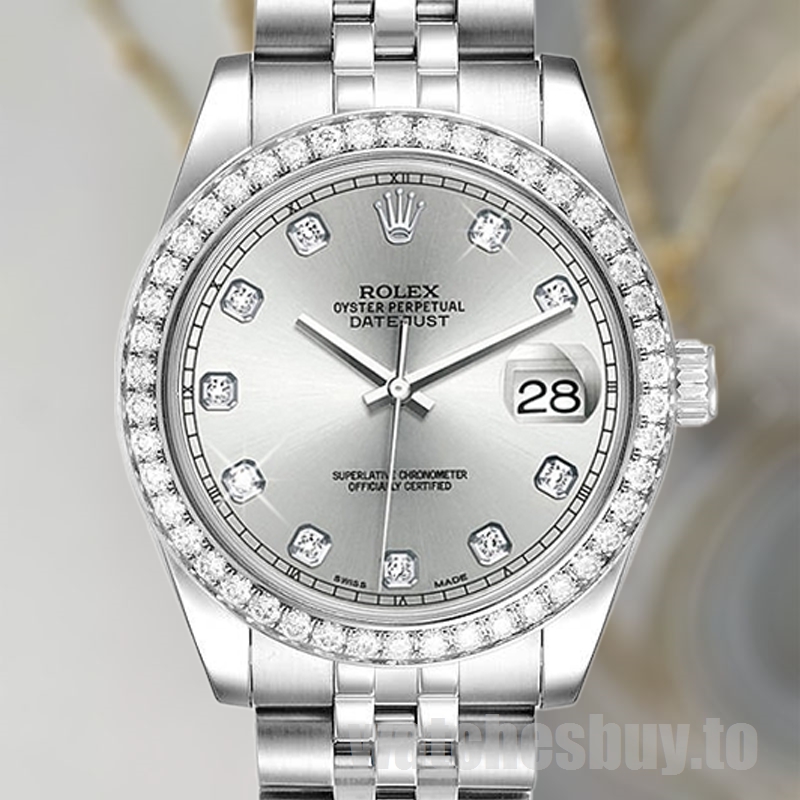 Rolex Datejust 116244 Unisex 36mm Silver-tone