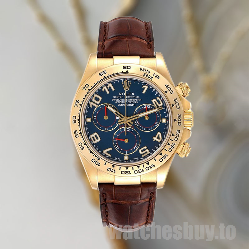 Rolex Daytona Men's 40mm 116518 Gold-tone Blue Dial - Image 2