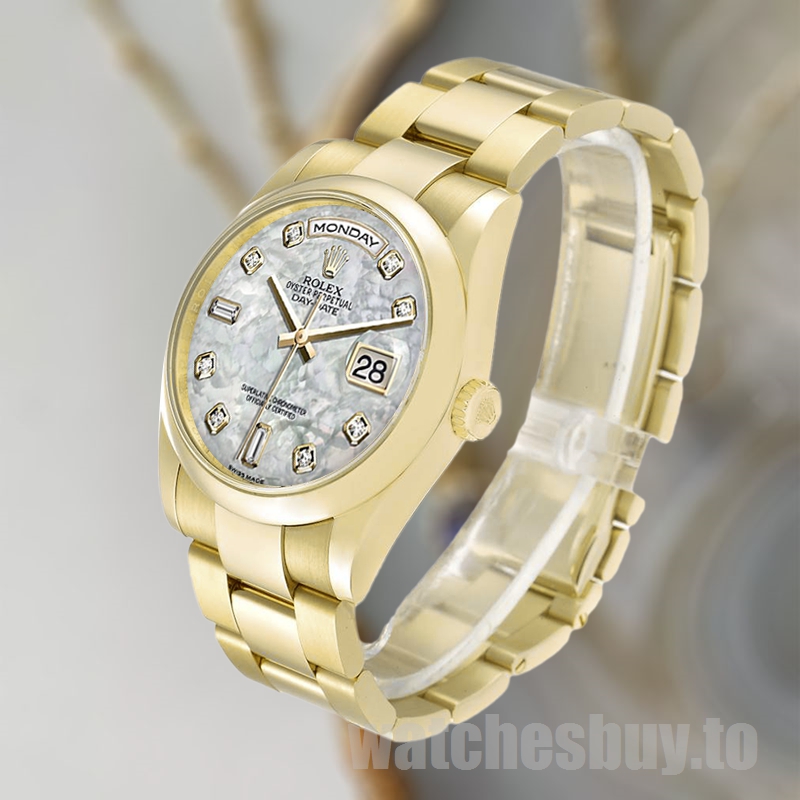 Rolex Day-Date 36mm Men's 118208 Oyster Bracelet Gold-tone - Image 3