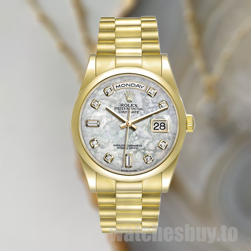 Rolex Day-Date 36mm Men's 118208 Oyster Bracelet Gold-tone - Image 5
