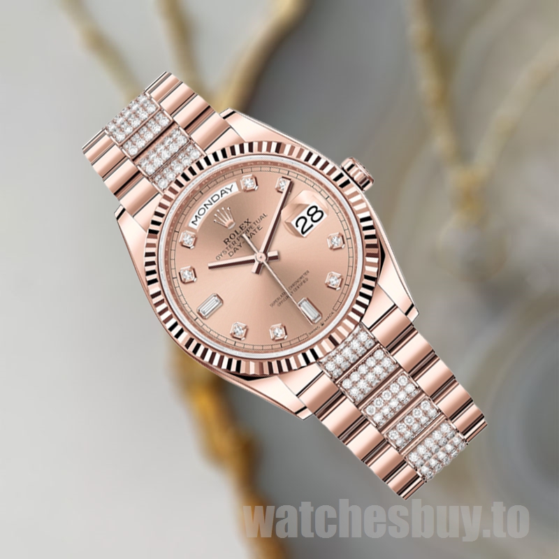 Rolex Day-Date Men's m128235-0019 36mm Rose Gold Dial Watch - Image 3