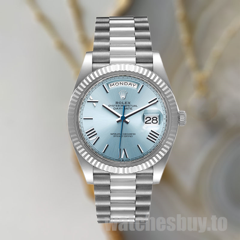 Rolex Day-Date M228236-0012 40mm Men's President Bracelet Blue Dial - Image 2