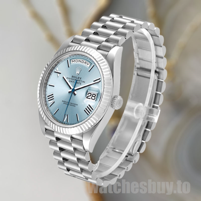 Rolex Day-Date M228236-0012 40mm Men's President Bracelet Blue Dial - Image 3