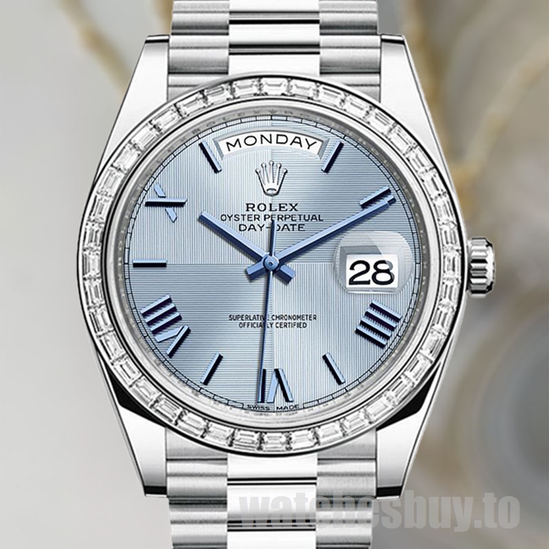 Rolex Day-Date m228396tbr-0004 Men's 40mm Silver-tone