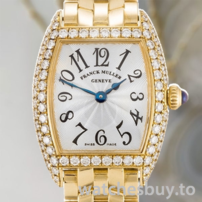 Franck Muller Cintrée Curvex 19mm 2500QZD Ladies Quartz Gold-tone
