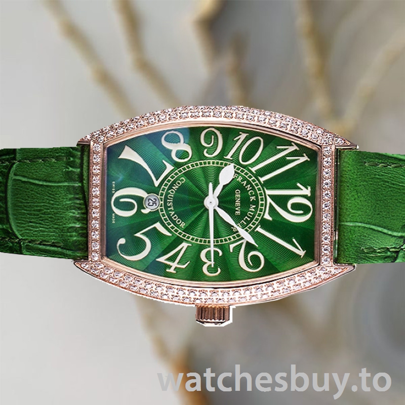 Franck Muller Casablanca Ladies 40mm 5850 Green Dial Stainless Steel - Image 3
