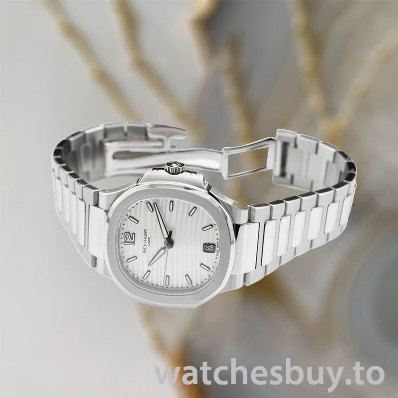 Patek Philippe Nautilus Ladies 32mm 7118/1A-010 White Dial Silver-tone - Image 3