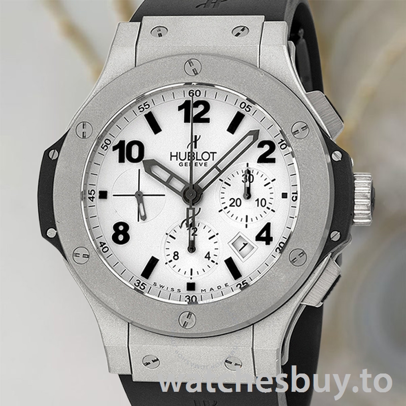 Hublot Big Bang Men 301.TI.450.RX 44mm Rubber Band White Dial