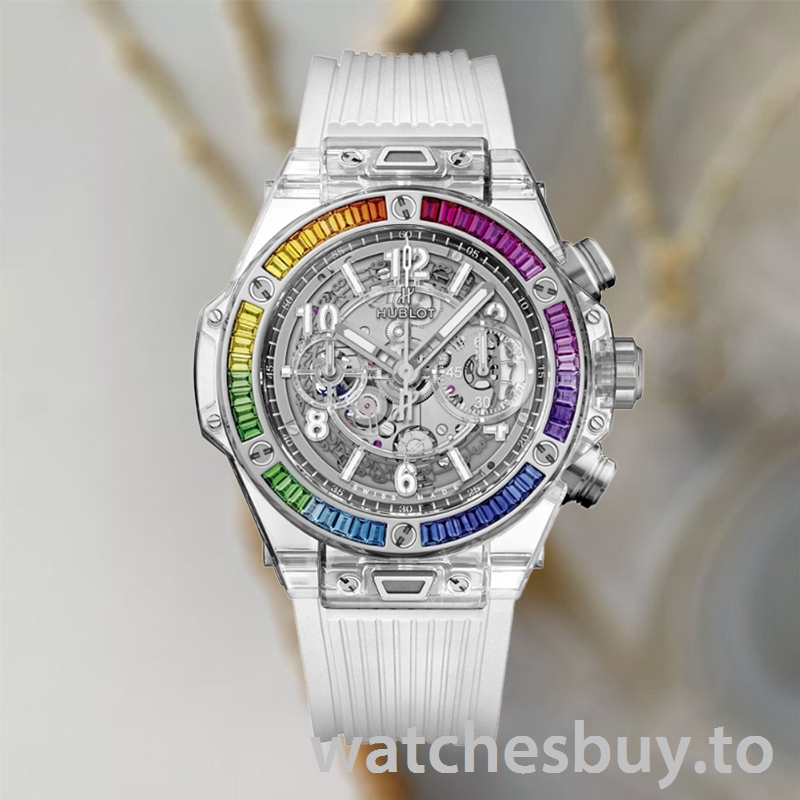Hublot Big Bang 45mm 411.JX.4802.RT.4099 Men's Rubber Band Transparent - Image 2