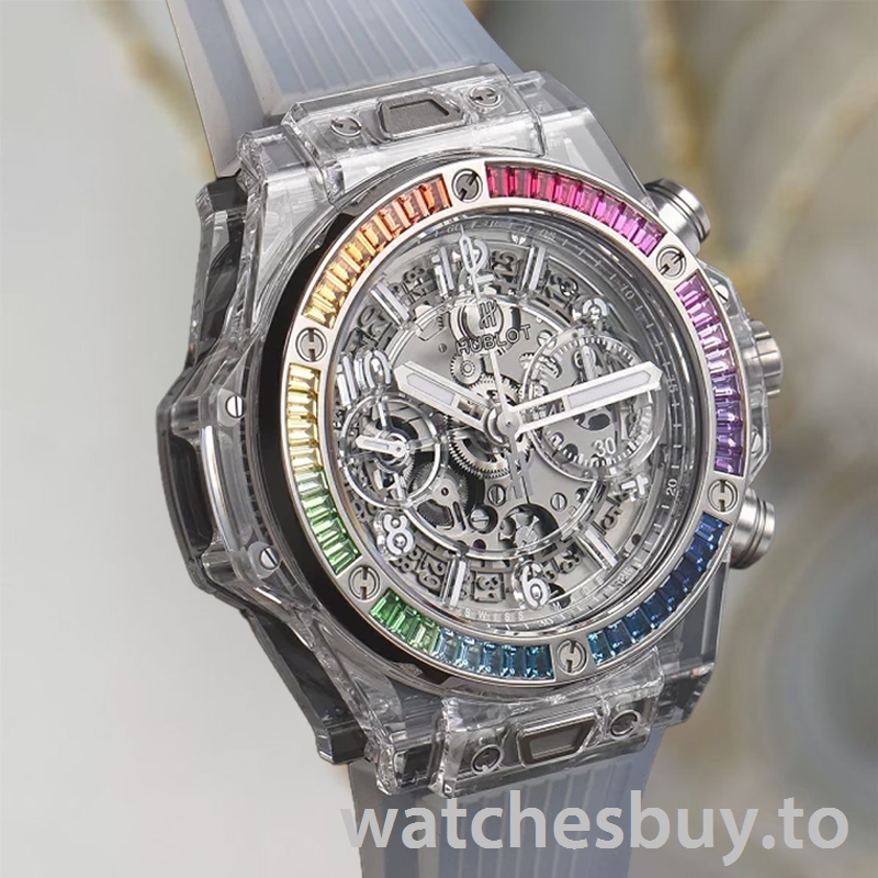 Hublot Big Bang 45mm 411.JX.4802.RT.4099 Men's Rubber Band Transparent - Image 3