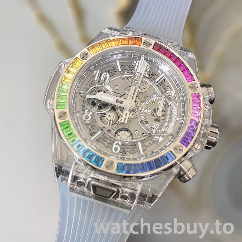 Hublot Big Bang 45mm 411.JX.4802.RT.4099 Men's Rubber Band Transparent - Image 4