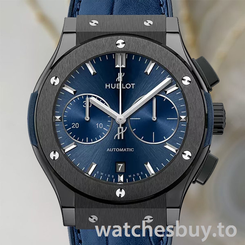 Hublot Classic Fusion 541.CM.7170.LR Men's 43mm/45mm Leather Strap Black-tone