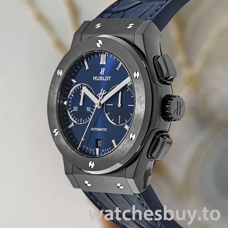 Hublot Classic Fusion 541.CM.7170.LR Men's 43mm/45mm Leather Strap Black-tone - Image 3