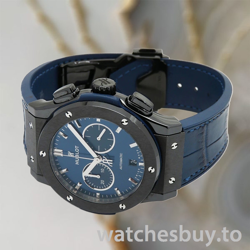 Hublot Classic Fusion 541.CM.7170.LR Men's 43mm/45mm Leather Strap Black-tone - Image 4