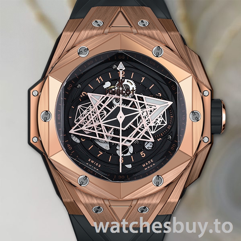 Hublot Big Bang 44mm Men 418.OX.1108.RX.MXM19 Rubber Band Rose Gold-tone