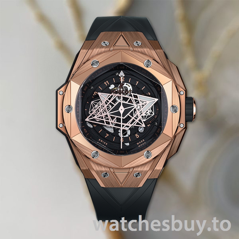 Hublot Big Bang 44mm Men 418.OX.1108.RX.MXM19 Rubber Band Rose Gold-tone - Image 2