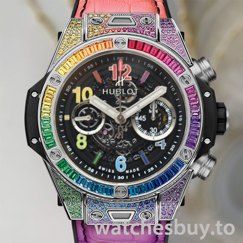 Hublot Big Bang 44mm Men 421.NX.1117.LR.0999 Diamonds Black Skeleton Dial