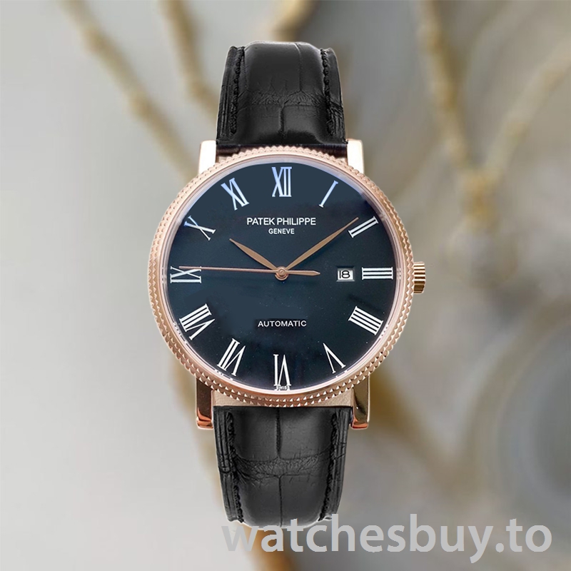 Patek Philippe Calatrava 40mm Men's CalatravaBKRL005 Leather Strap Rose Gold-tone - Image 2