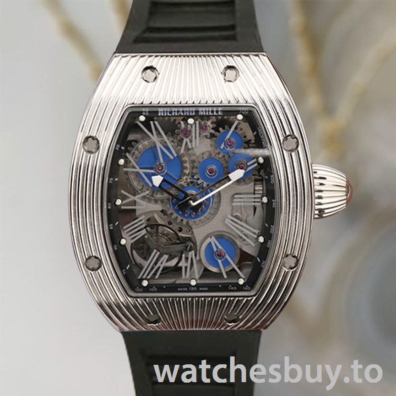 Richard Mille RM018 Around 48*39mm Men RM018-003 Silver-tone Stainless Steel